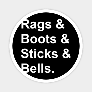 Border morris - rags & boots & sticks & bells. Magnet